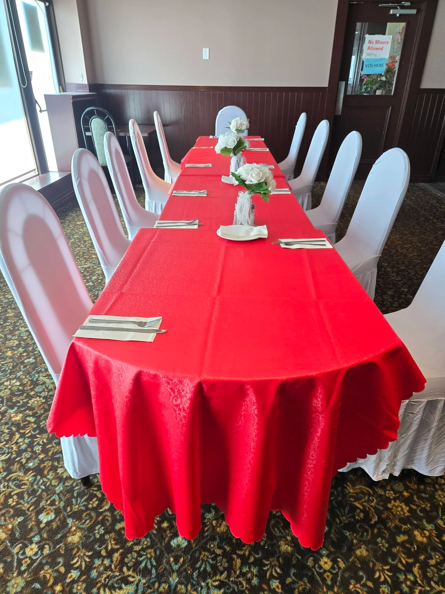 Private party room seating for large groups at Rose Garden Regina